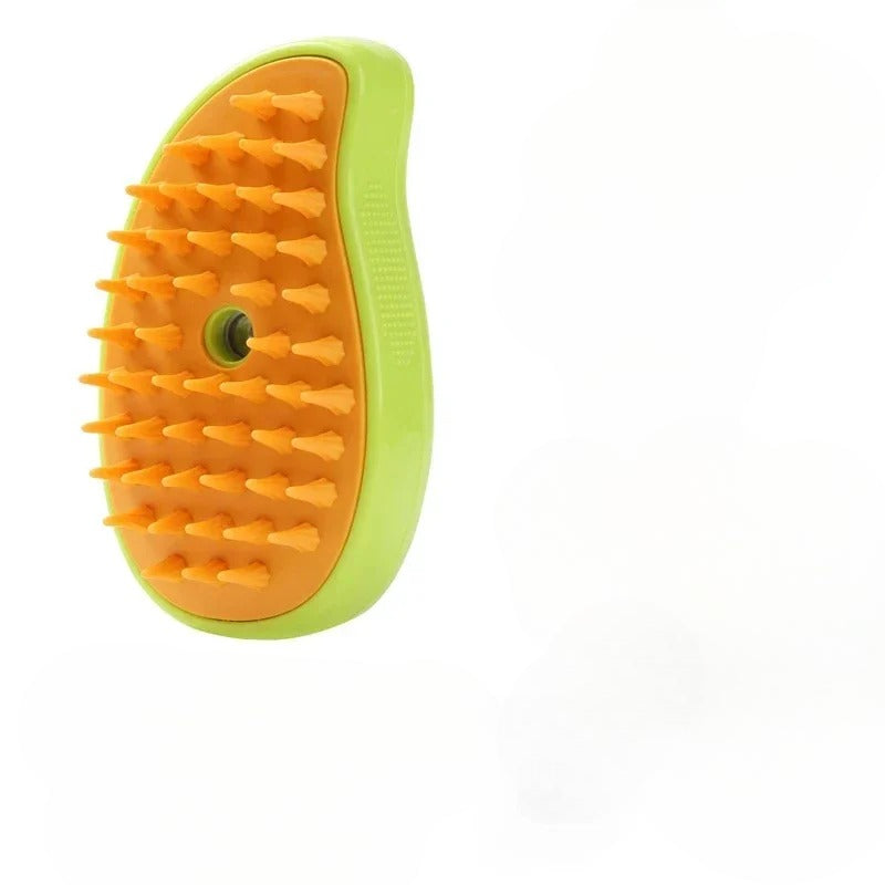 Cepillo de Vapor 3 en 1 para Mascotas - Masaje, Desenredo y Recogepelos